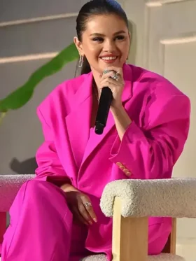 Selena Gomez Pink Blazer Jacket On Sale