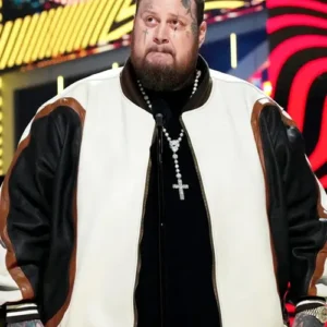 Shop CMT Music Awards 2024 Jelly Roll Leather Bomber Jacket