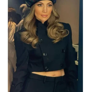 Shop Jennifer Lopez Black Cropped Jacket