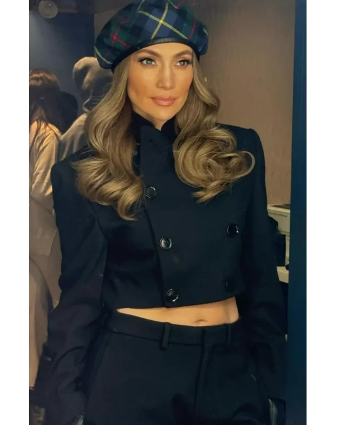 Shop Jennifer Lopez Black Cropped Jacket