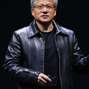 Shop Jensen Huang Smooth Lines Black Jacket