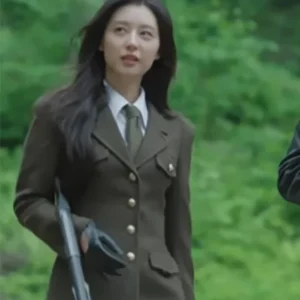 Shop Kim Ji-won Queen of Tears 2024 Green Coats