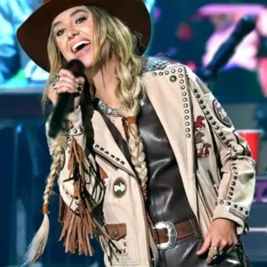 Shop Lainey Wilson CMT 2024 Music Awards Fringe Leather Jacket