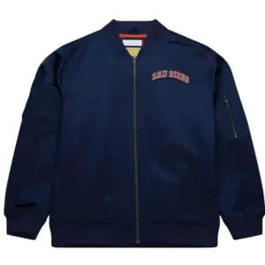 Shop San Diego Padres Vintage Logo Navy Bomber Jacket