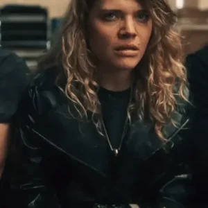 Shop Villains Incorporated 2024 Mallory Everton Black Leather Coat