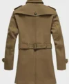 Stylish Mens Mid Length Brown Wool Coat