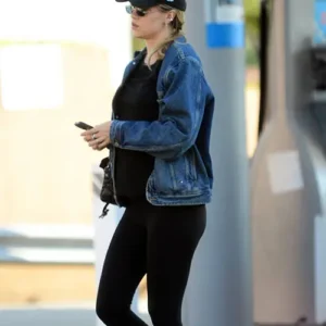 Suki Waterhouse Blue Denim Jacket