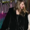 Taylor Swift 34th Birthday Black Fur Jacket