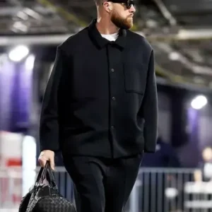 Travis Kelce Black Cotton Jacket