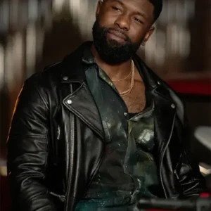 Trevante Rhodes Mea Culpa 2024 Black Biker Jacket