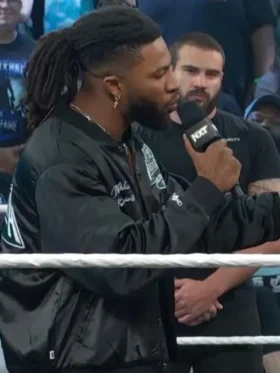 Trick Williams WrestleMania XL 2024 Black Bomber Jacket