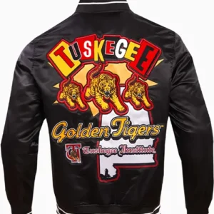 Tuskegee University Homecoming Rib Full Snap Satin Jacket
