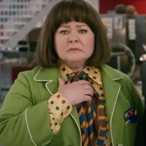 Unfrosted 2024 Melissa McCarthy Green Coat