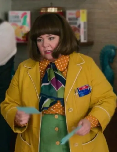 Unfrosted 2024 Melissa McCarthy Yellow Coat