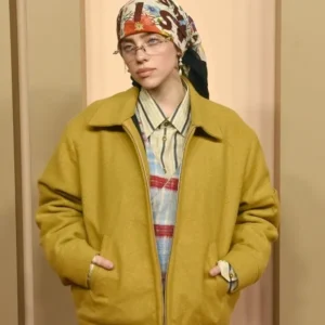 96th Oscars Luncheon 2024 Billie Eilish Wool Yellow Jacket