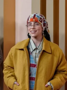 96th Oscars Luncheon 2024 Billie Eilish Wool Yellow Jacket On Sale