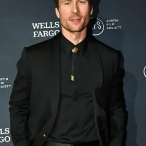 A Toast To Texas Event Glen Powell 2024 Black Blazer For Men