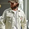 Aaron Taylor Johnson White Trucker Jacket