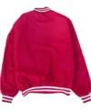 Arkansas Razorbacks 1980s Red Satin Varsity Jacket Back