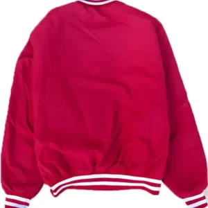 Arkansas Razorbacks 1980s Red Satin Varsity Jacket Back