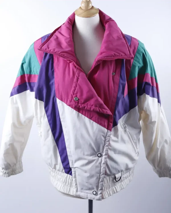 Asymmetrical Zipper 80s Parachute Jacket