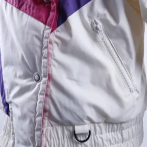 Asymmetrical Zipper 80s Parachute Jacket For Women 