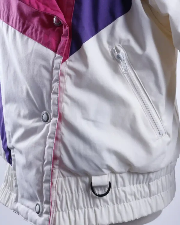 Asymmetrical Zipper 80s Parachute Jacket For Women