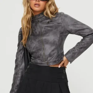 BELLA MOTO JACKET CHARCOAL