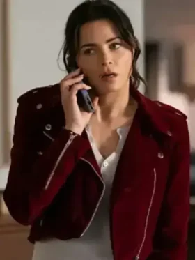 Bailey Nune The Rookie S06 Red Velvet Biker Jacket