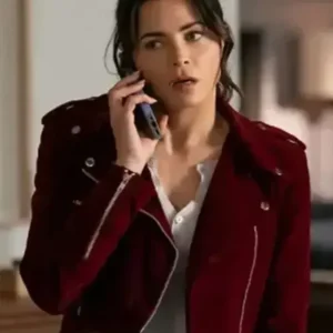 Bailey Nune The Rookie S06 Red Velvet Biker Jacket