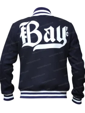 Bay Football Club Blue Varsity Jacket For Sale