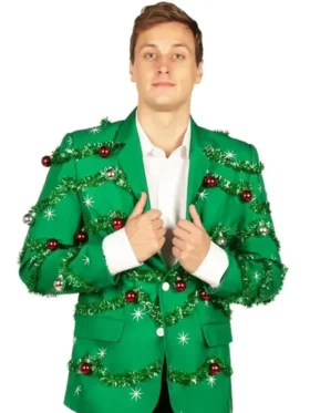 Below Deck S011 Green Gaudy Garland Blazer For Sale