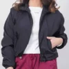 Black Carolyn Parachute Cropped Jacket