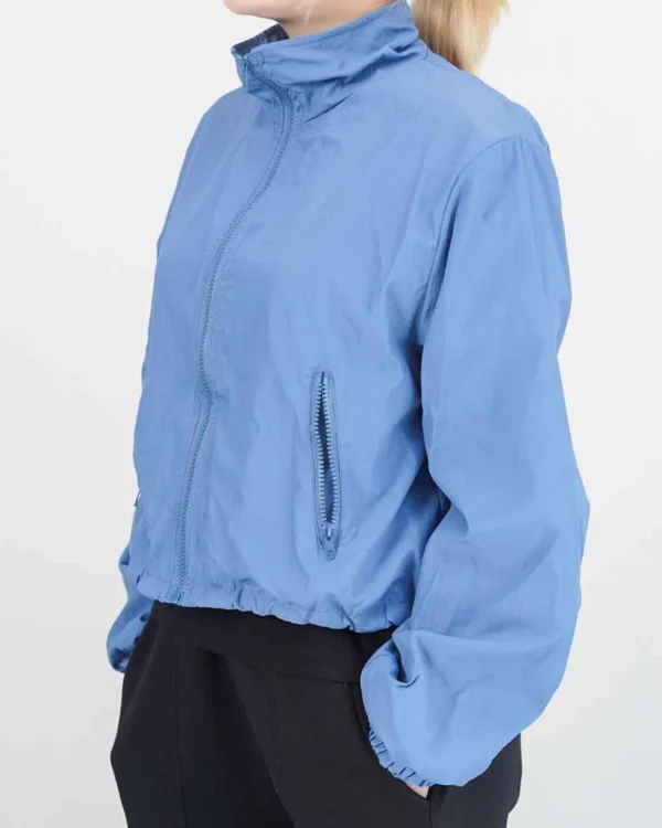 Blue lorna Cropped Parachute Jacket