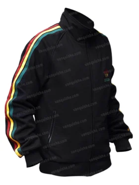 Bob Marley Adidas Black Fleece Track Jacket Left