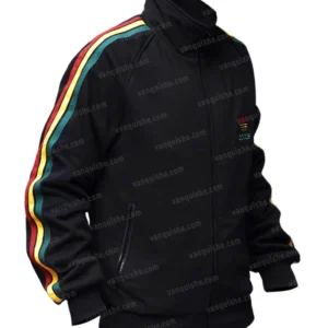 Bob Marley Adidas Black Fleece Track Jacket Left
