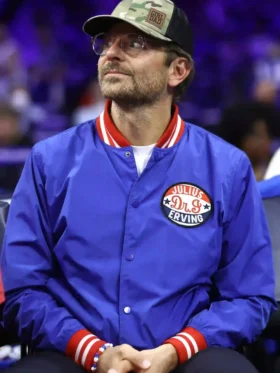 Bradley Cooper Julius Dr.J Erving Blue Varsity Jacket scaled