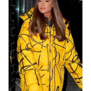 Buy Ariana Grande Oversized Yellow Puffer Jacket For Sale