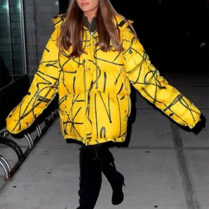 Buy Ariana Grande Oversized Yellow Puffer Jacket For Sale Men And Women
