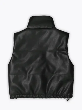 Buy Ashley Black Faux Leather Vest