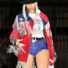 Buy Coachella 2024 Beyonce 1960S Suede Lether American Flag Fringe Jacket