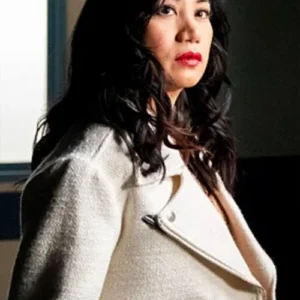 Buy Liza Lapira TV Series The Equalizer Season 4 Melody Cropped Tweed Classic Moto Jacket For Sale Men And Women