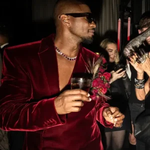 Buy Men And Women Usher Met Gala After Party 2024 Dapper Red Velvet Blazer For Sale 