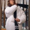 Buy Men And Women Zoe Saldana T Mobile Commercial White Puffer Jacket 