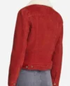 Buy Nancy Wheeler Stranger Things Red Shearling Jacket