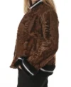 Buy Nava Crosby Brown Persian Lamb Fur with Faux Fur Coat