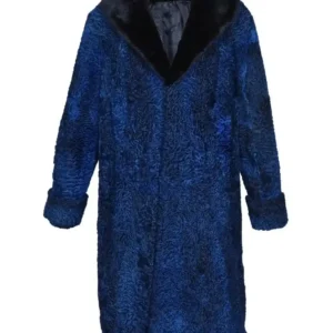 Buy Parker Faux Persian Lamb Fur Blue Coat