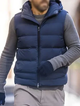 Buy Ryan Reynolds Blue Puffer Vest For Sale Men And Women