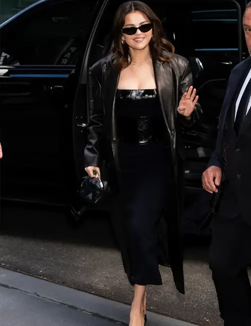 Buy Selena Gomez Summit TIME 100 Black Coat For Sale Men And Women