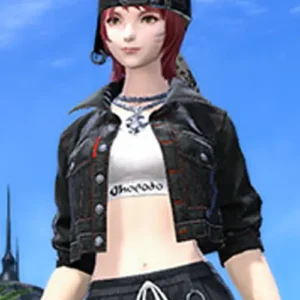 Buy Street Attire Final Fantasy Xiv Black Black Denim Jacket for Sale